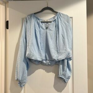 WAYF Blue Blouse